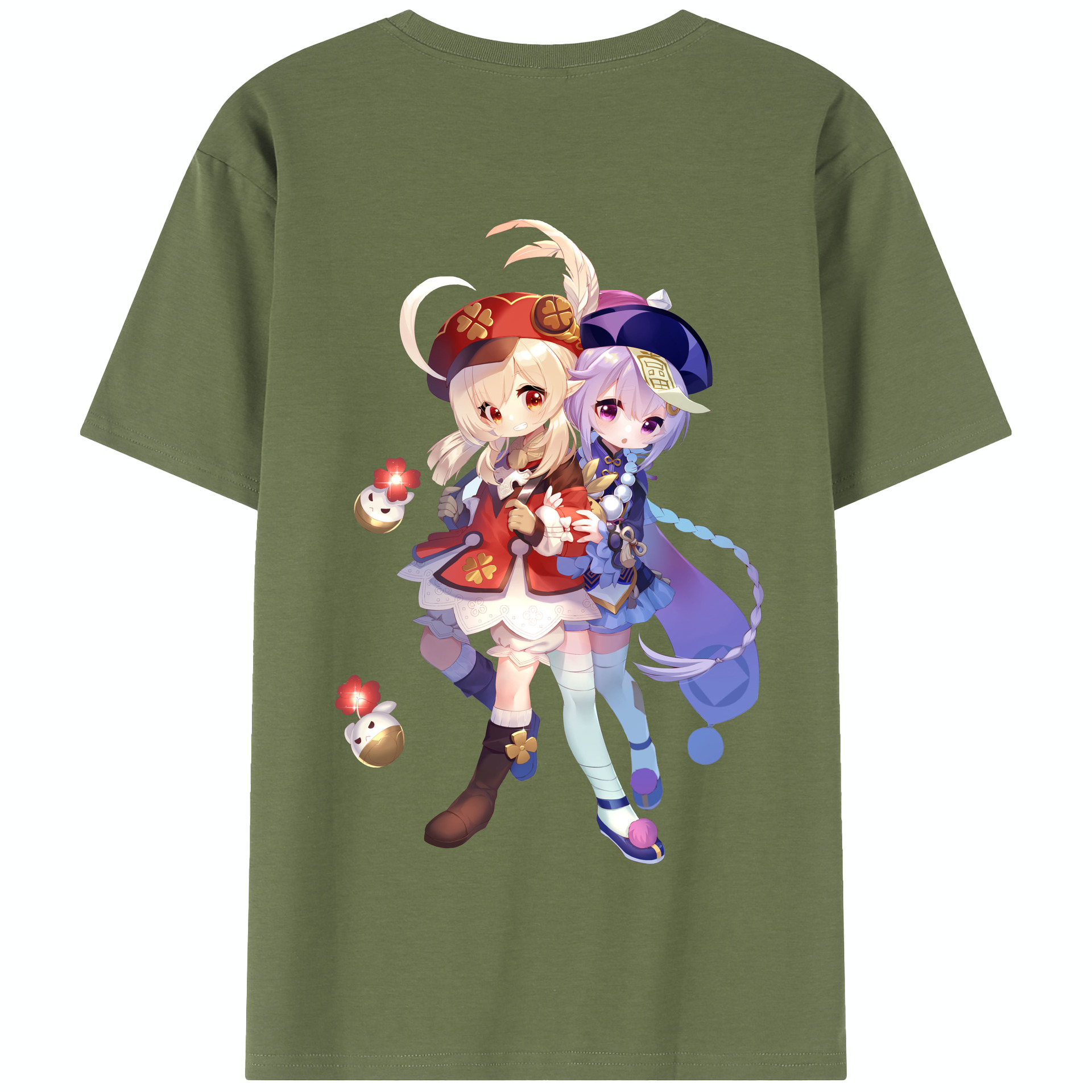 げんし神 七七 なな  genshin Nana 綿100％半袖Tシャツ（背面プリント）